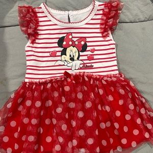 Red & White Minnie Dress Size 6-9months